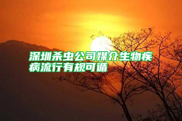 深圳杀虫公司媒介生物疾病流行有规可循