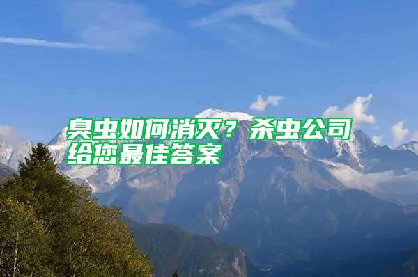 臭虫如何消灭？杀虫公司给您最佳答案