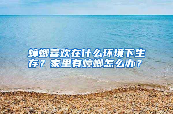 蟑螂喜欢在什么环境下生存？家里有蟑螂怎么办？