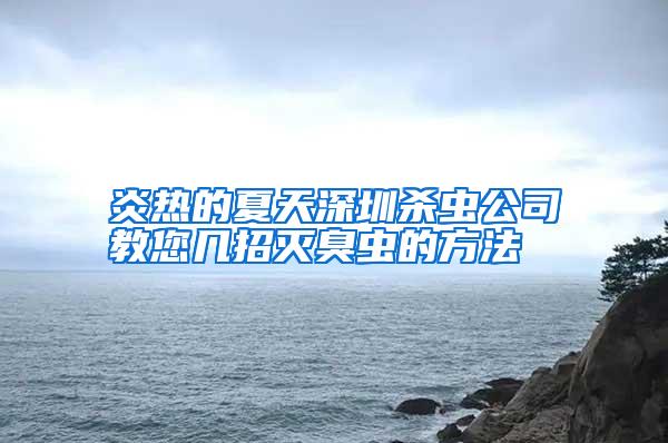 炎热的夏天深圳杀虫公司教您几招灭臭虫的方法