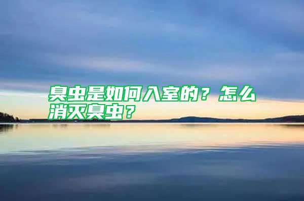 臭虫是如何入室的？怎么消灭臭虫？