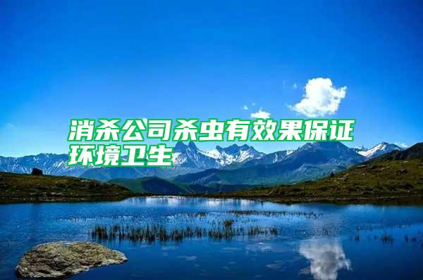 消杀公司杀虫有效果保证环境卫生