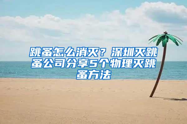 跳蚤怎么消灭？深圳灭跳蚤公司分享5个物理灭跳蚤方法