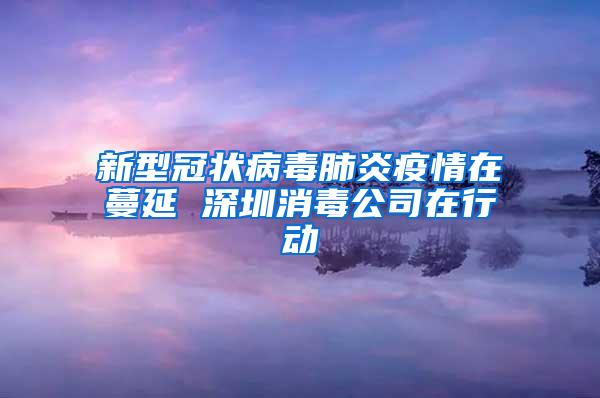 新型冠状病毒肺炎疫情在蔓延 深圳消毒公司在行动