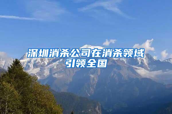 深圳消杀公司在消杀领域引领全国