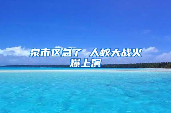 泉市区急了 人蚁大战火爆上演