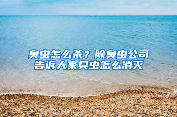 臭虫怎么杀？除臭虫公司告诉大家臭虫怎么消灭