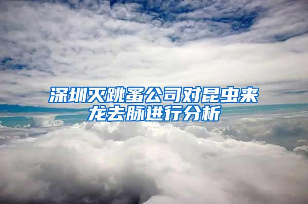 深圳灭跳蚤公司对昆虫来龙去脉进行分析