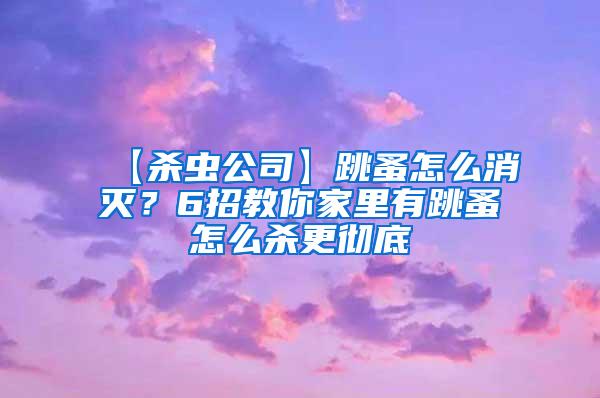 【杀虫公司】跳蚤怎么消灭？6招教你家里有跳蚤怎么杀更彻底