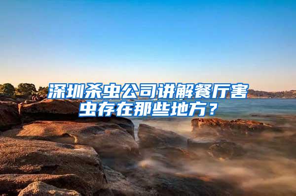 深圳杀虫公司讲解餐厅害虫存在那些地方？