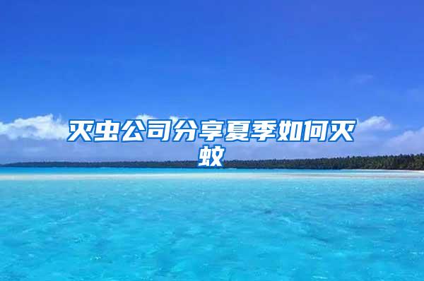 灭虫公司分享夏季如何灭蚊