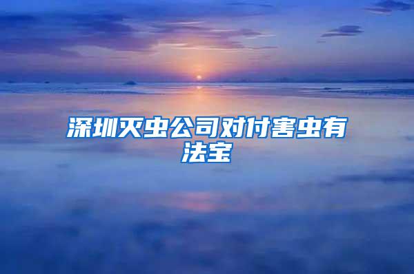 深圳灭虫公司对付害虫有法宝