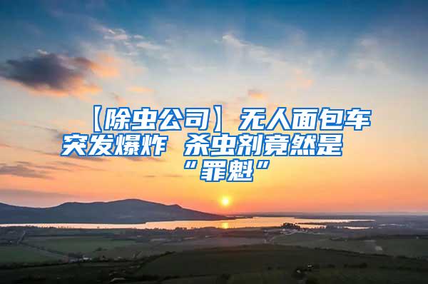 【除虫公司】无人面包车突发爆炸 杀虫剂竟然是“罪魁”