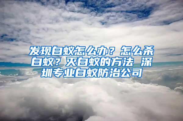 发现白蚁怎么办？怎么杀白蚁？灭白蚁的方法 深圳专业白蚁防治公司