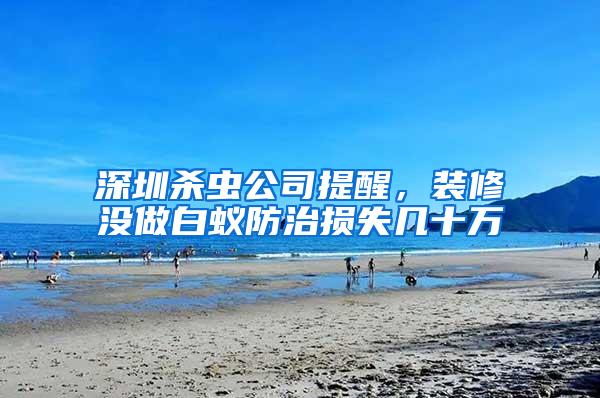 深圳杀虫公司提醒，装修没做白蚁防治损失几十万