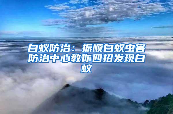 白蚁防治：振顺白蚁虫害防治中心教你四招发现白蚁