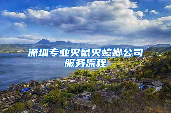 深圳专业灭鼠灭蟑螂公司服务流程