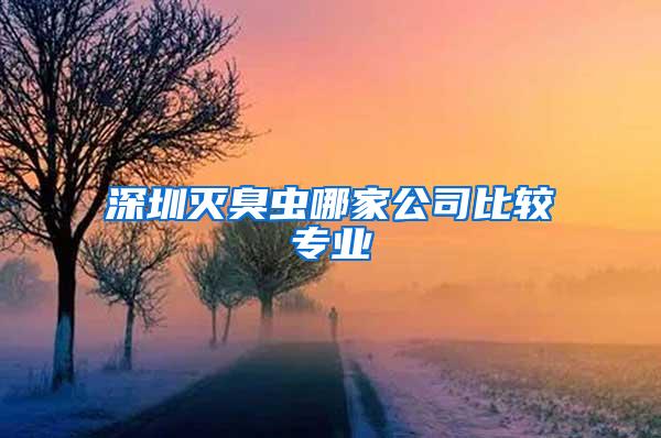 深圳灭臭虫哪家公司比较专业