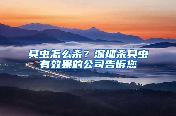 臭虫怎么杀？深圳杀臭虫有效果的公司告诉您