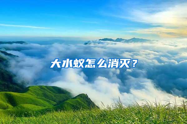 大水蚁怎么消灭？