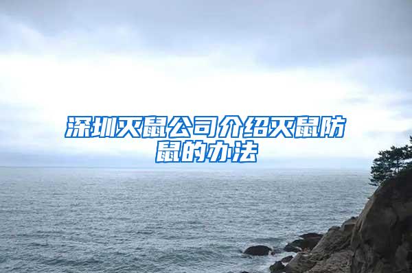 深圳灭鼠公司介绍灭鼠防鼠的办法