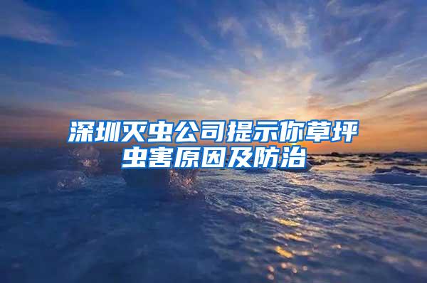 深圳灭虫公司提示你草坪虫害原因及防治