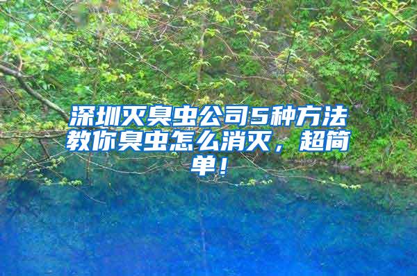 深圳灭臭虫公司5种方法教你臭虫怎么消灭，超简单！