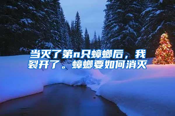 当灭了第n只蟑螂后，我裂开了。蟑螂要如何消灭