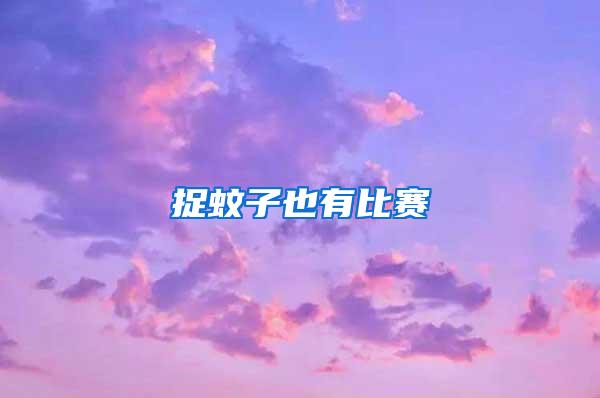 捉蚊子也有比赛