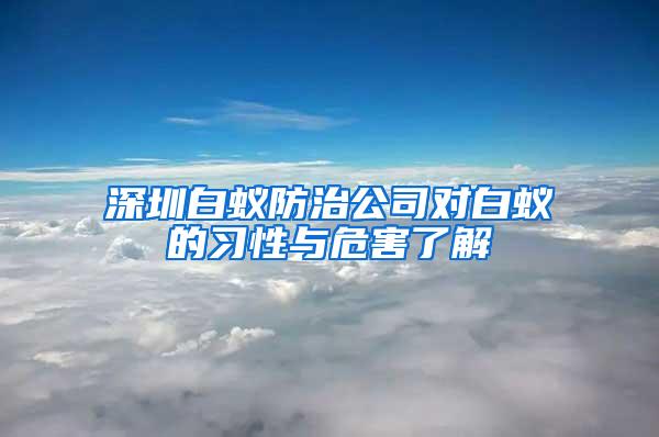 深圳白蚁防治公司对白蚁的习性与危害了解