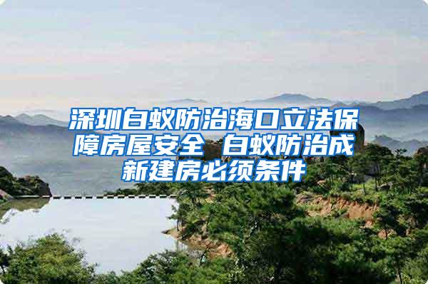 深圳白蚁防治海口立法保障房屋安全 白蚁防治成新建房必须条件