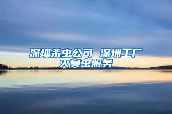 深圳杀虫公司 深圳工厂灭臭虫服务