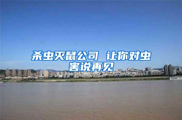 杀虫灭鼠公司 让你对虫害说再见