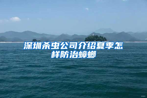 深圳杀虫公司介绍夏季怎样防治蟑螂