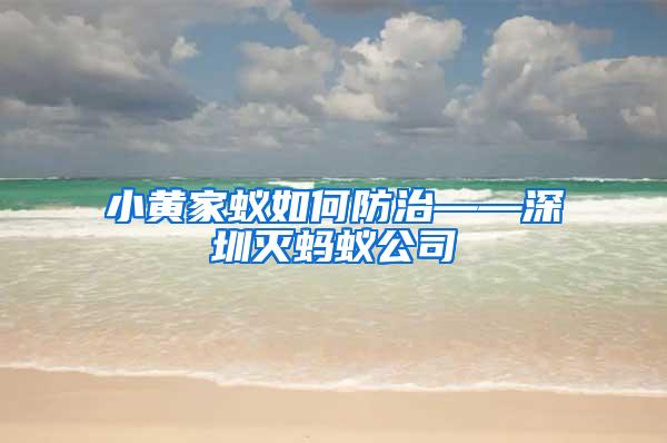 小黄家蚁如何防治——深圳灭蚂蚁公司