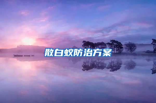 散白蚁防治方案