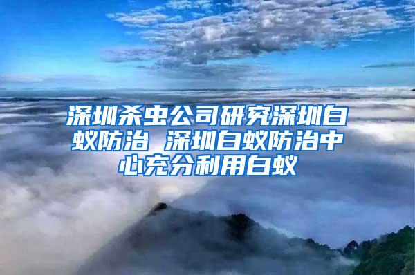 深圳杀虫公司研究深圳白蚁防治 深圳白蚁防治中心充分利用白蚁