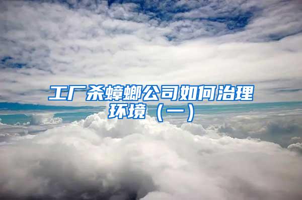 工厂杀蟑螂公司如何治理环境（一）