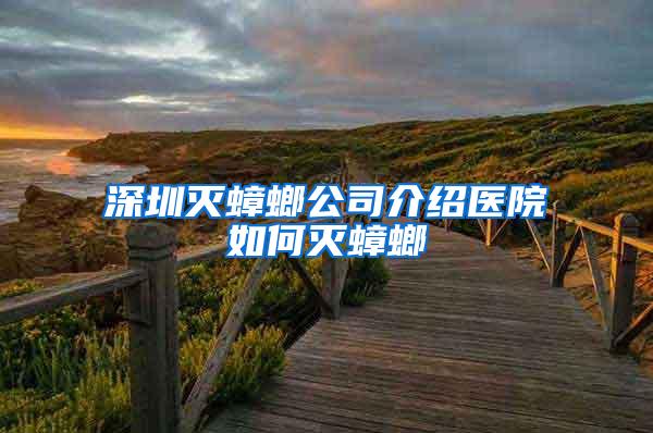 深圳灭蟑螂公司介绍医院如何灭蟑螂