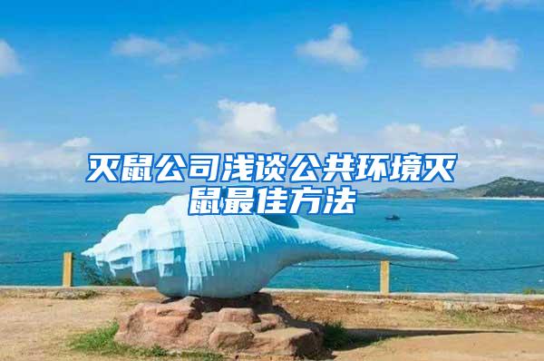 灭鼠公司浅谈公共环境灭鼠最佳方法