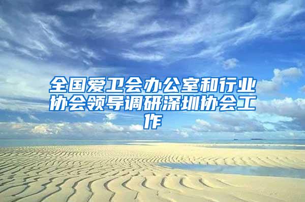 全国爱卫会办公室和行业协会领导调研深圳协会工作