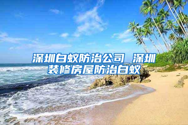 深圳白蚁防治公司 深圳装修房屋防治白蚁