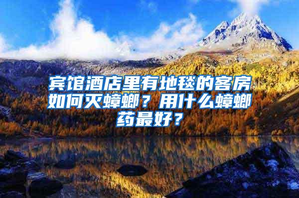 宾馆酒店里有地毯的客房如何灭蟑螂？用什么蟑螂药最好？