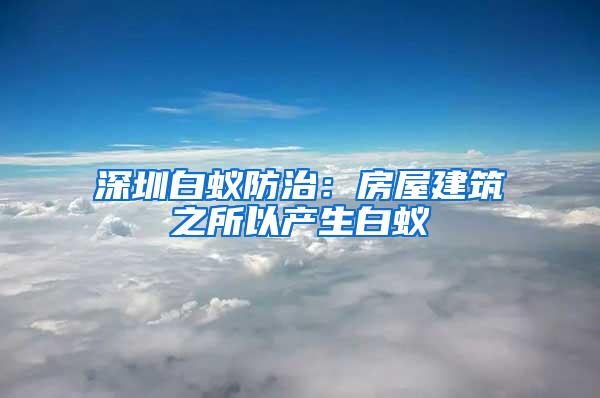 深圳白蚁防治：房屋建筑之所以产生白蚁