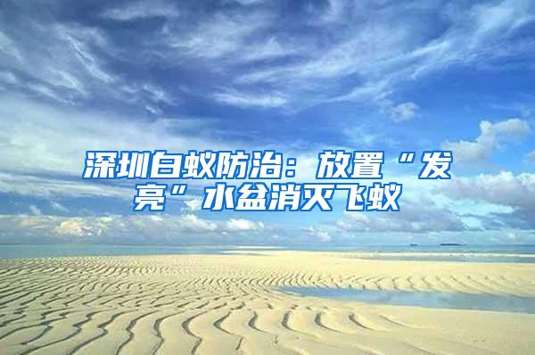 深圳白蚁防治：放置“发亮”水盆消灭飞蚁