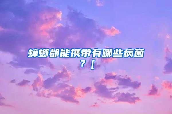 蟑螂都能携带有哪些病菌？[