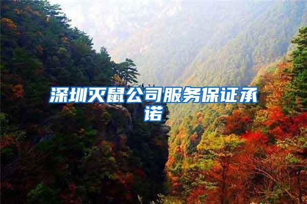 深圳灭鼠公司服务保证承诺