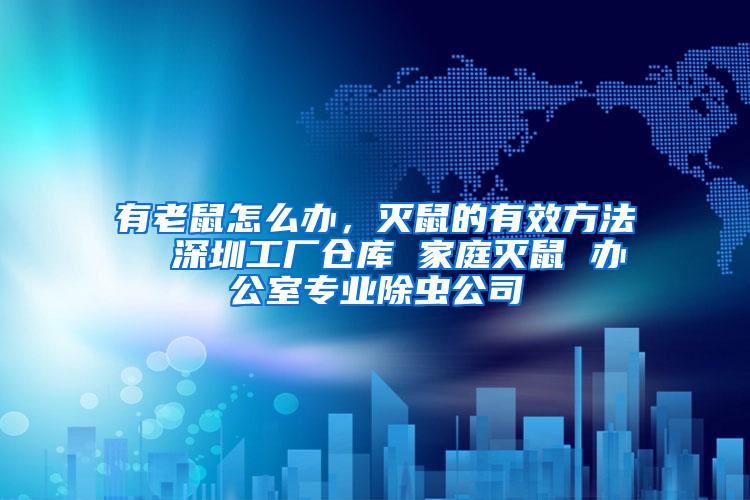 有老鼠怎么办，灭鼠的有效方法  深圳工厂仓库 家庭灭鼠 办公室专业除虫公司