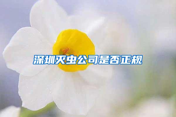 深圳灭虫公司是否正规