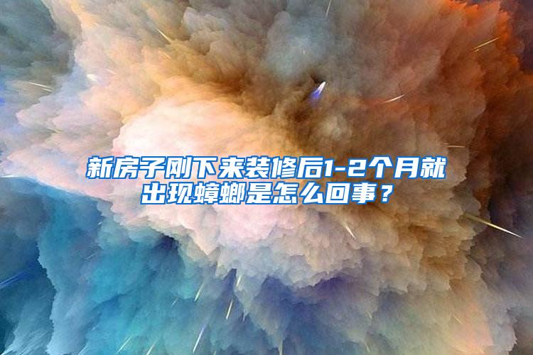 新房子刚下来装修后1-2个月就出现蟑螂是怎么回事？